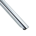 Large Modern Minimalist Rectangular Glass Dining Table with 0.39' Tempered Glass Tabletop and Silver Chrome Metal Legs, for Kitchen Dining Living Meeting Room Banquet hall,63''x35''x 29''W1151S00191