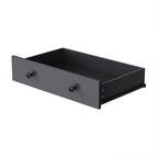 Farmhouse TV Stand with Solid Wood Gourd-Shaped Legs for TVs Up to 70', Entertainment Center with Bookshelves & Tempered Glass Doors, Media Console with Adjustable Shelves, Living Room, Black