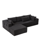 Modern Chenille Upholstered Sectional Sofa Couch Set,Modular 108' L Shaped Sectional Living Room Sofa Set With 6 Pillows,Free Combination Sofa Couch for Living Room,Bedroom(Left Chaise)W834P240009
