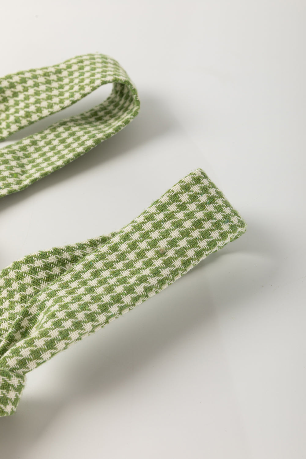 Green Gingham Wide Leg Loose Overall with Pockets- Women