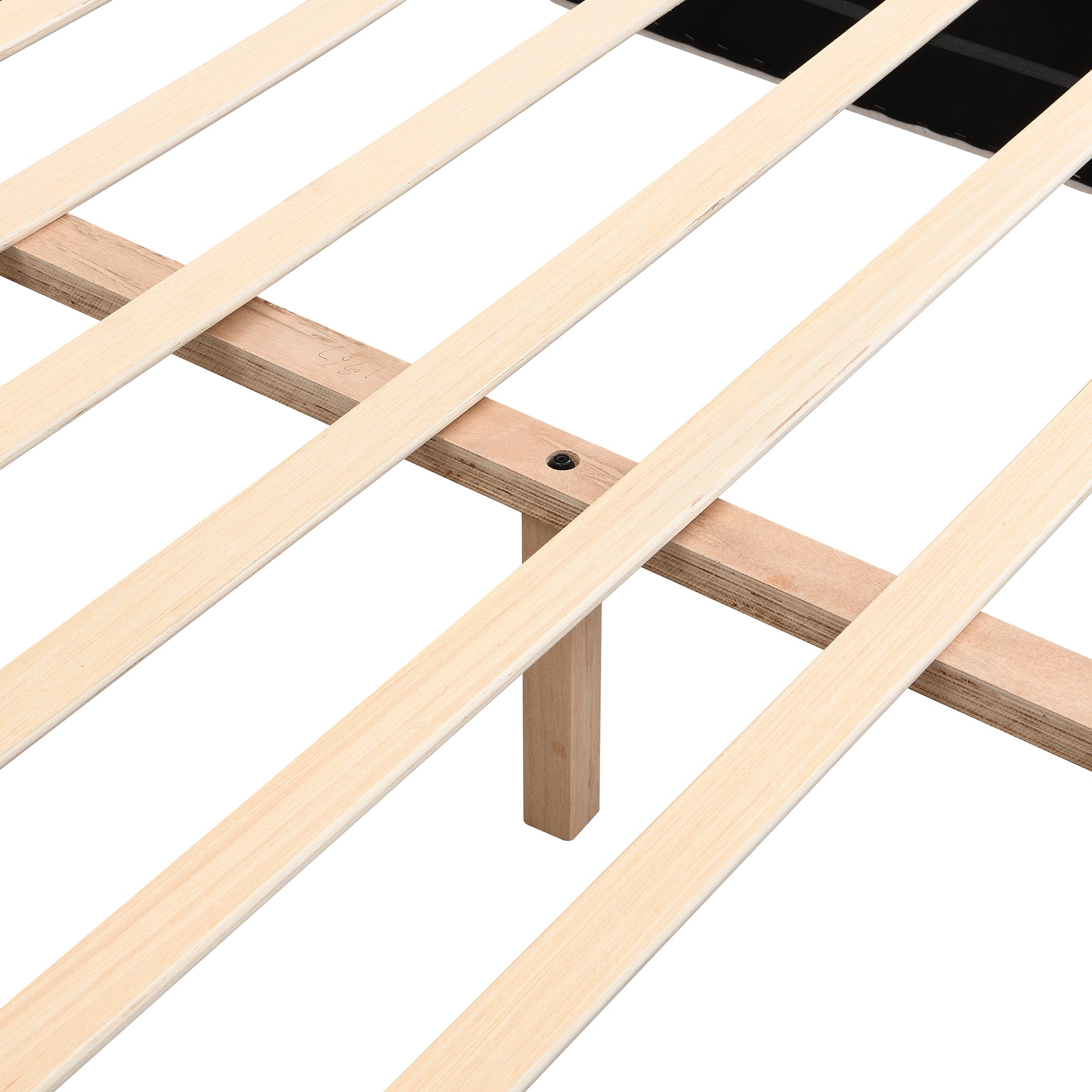 Elegant White Boucle Upholstered King Bed with Dark Brown Solid Wood Legs, Luxurious Bedroom Centerpiece