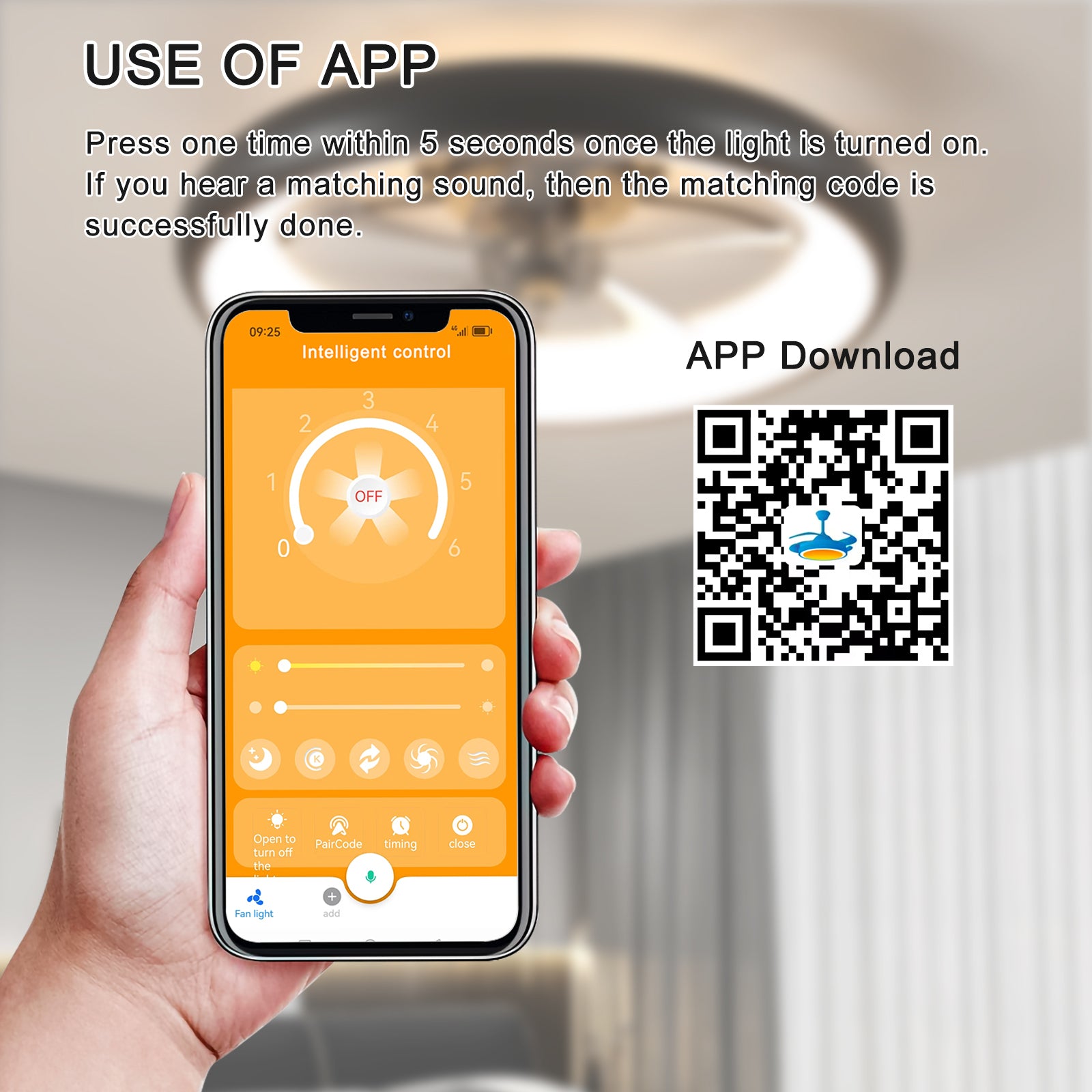 Ceiling Fan with Lights Dimmable LED