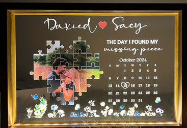 Puzzle Commemorative Edition LED Photo Frame, Personalized Photo Puzzle