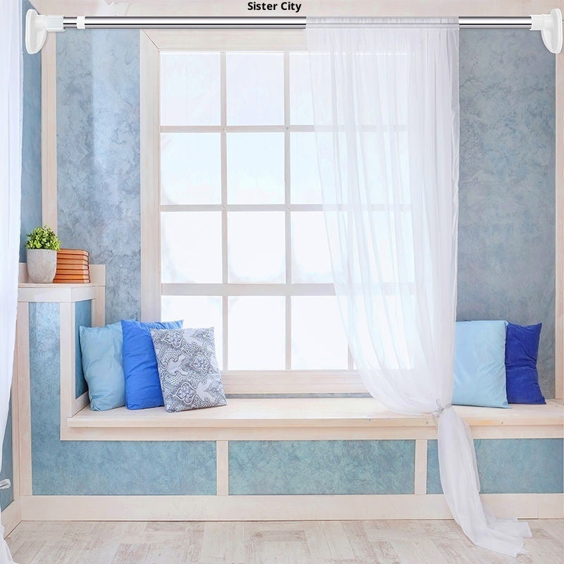 Telescopic Rod No-drill Balcony Clothes Hanger Bathroom