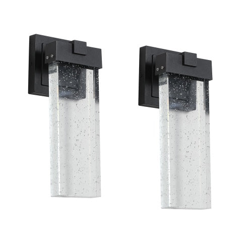 Outdoor Waterproof Transparent LED Crystal Wall Light Supports Black