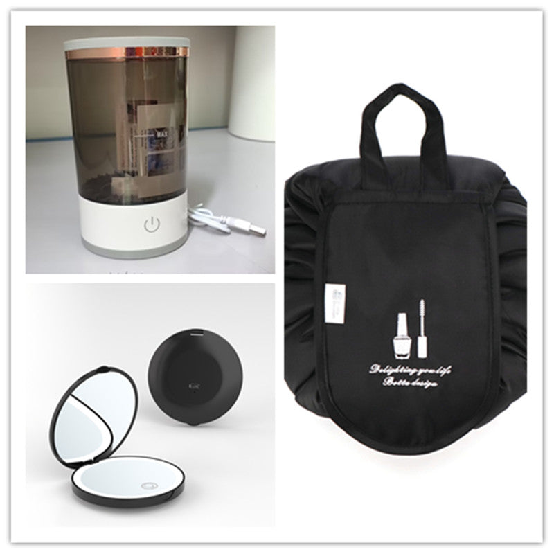 Women Eye Shadow Brush Cleaning Tool Portable Electric Makeup Brush Cleaner Machine With USB Charging Automatic Cosmetic Brush Set2 USB