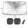 Foldable Car Windshield Sun Shade Umbrella UV Protection Heat Insulation Parasol Auto Front Window Cover Interior Protector Summer Gadgets Titanium silver Small with 4pcs mesh