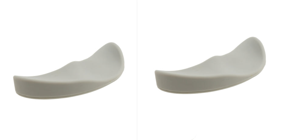 Ergonomic Mouse Wrist Rest Mouse Pads Silicon Gel Non-Slip Streamline Wrist Rest Support Mat Computer Mouse Pad For Office Gaming PC Accessories Silver gray set Left hand