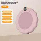 Thermal Cup Pad Desktop Smart Heat Preservation Coaster Pink