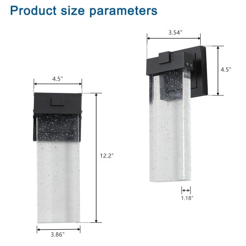 Outdoor Waterproof Transparent LED Crystal Wall Light Supports
