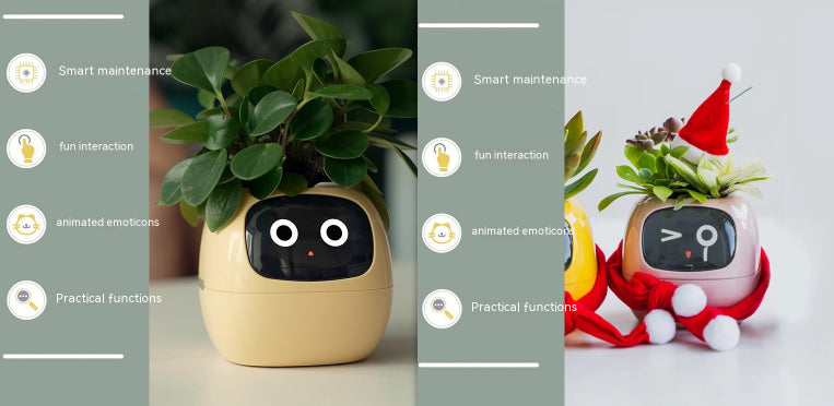 Smart Planter Endless Fun Over 49 Rich Expressions 7 Smart Sensors And AI Chips Make Raising Plants Easy And Fun Set58 Small