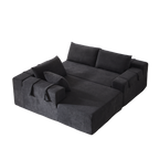 Modern Chenille Upholstered Sectional Sofa Couch Set,Modular 108' L Shaped Sectional Living Room Sofa Set With 6 Pillows,Free Combination Sofa Couch for Living Room,Bedroom(Left Chaise)W834P240009