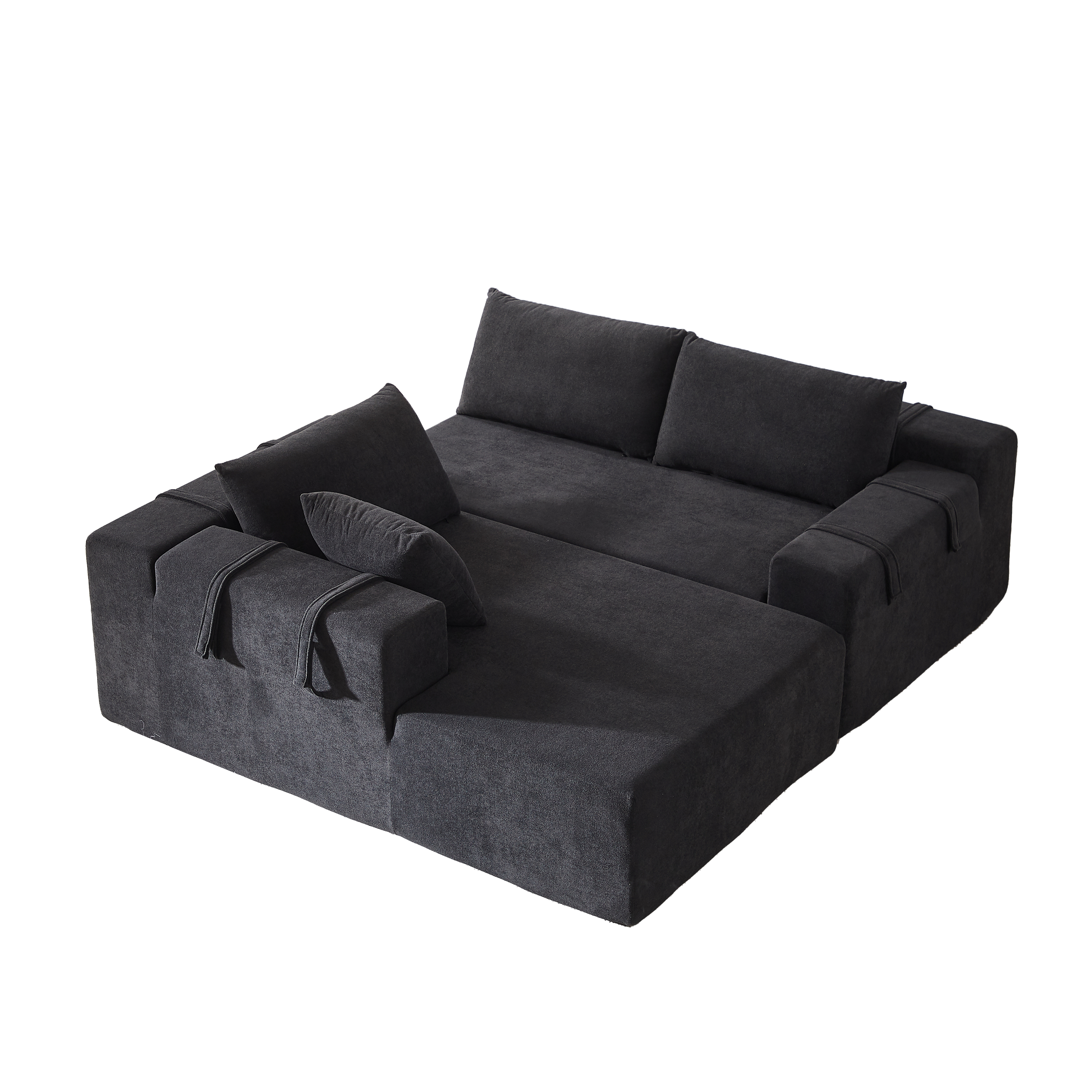 Modern Chenille Upholstered Sectional Sofa Couch Set,Modular 108' L Shaped Sectional Living Room Sofa Set With 6 Pillows,Free Combination Sofa Couch for Living Room,Bedroom(Left Chaise)W834P240009