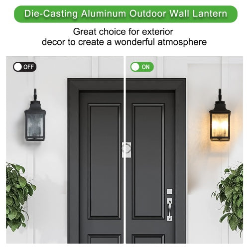 Large Outdoor Glass Wall Light Supports Many Types Of Bulbs