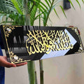 Beautiful Framed MASHA ALLAH 3D Wall Art Black Gold