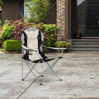 Camping Chair, Grey Iron Frame, Off-white