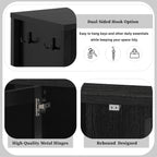 U_STYLE 55.1''Storage Sideboard with 4-Doors,Multi Functional Buffet with Open Shelf and 2-Tiers Adjustable Shelves,Modern Cabinet with Double Hooks,Suitable for Living Room, Hallway, Dining,Office.