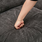 Cozy Upholstered Sofa Set Oversized Comfy Cloud Sofa Double Cushion Sofa Group Plush Cushion Sofa Couch for Living Room, Grey