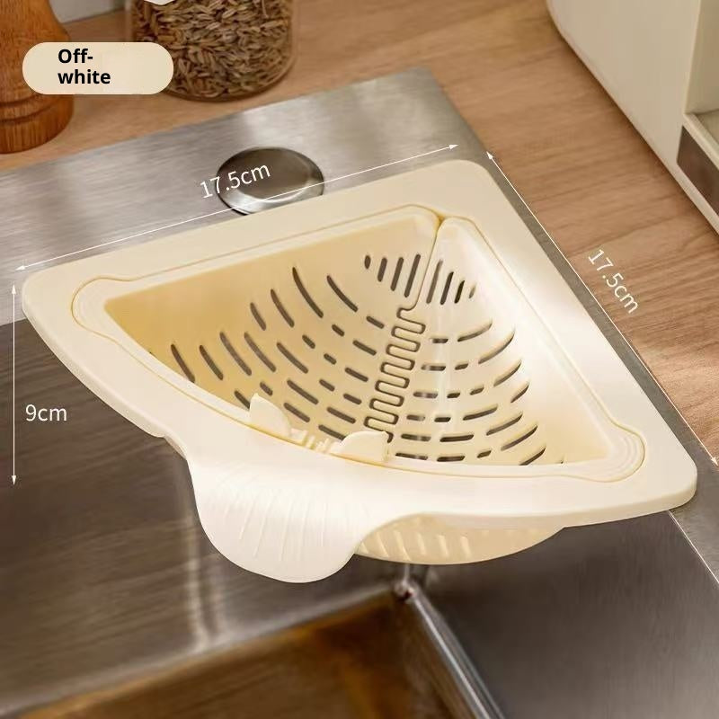 Magnetic Suction Cleaning Food Triangle Drain Basket Beige