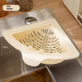 Magnetic Suction Cleaning Food Triangle Drain Basket Beige