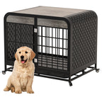 Heavy Duty Dog Crate Furniture Wooden Table 33inch Grey Grey