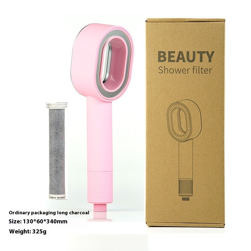 Aromatherapy Shower Head Girls Gift Box Pink Long Charcoal General Box