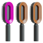 Self Cleaning Hair Brush For Women One-key Cleaning Hair Loss Airbag Massage Scalp Comb Anti-Static Hairbrush Set U