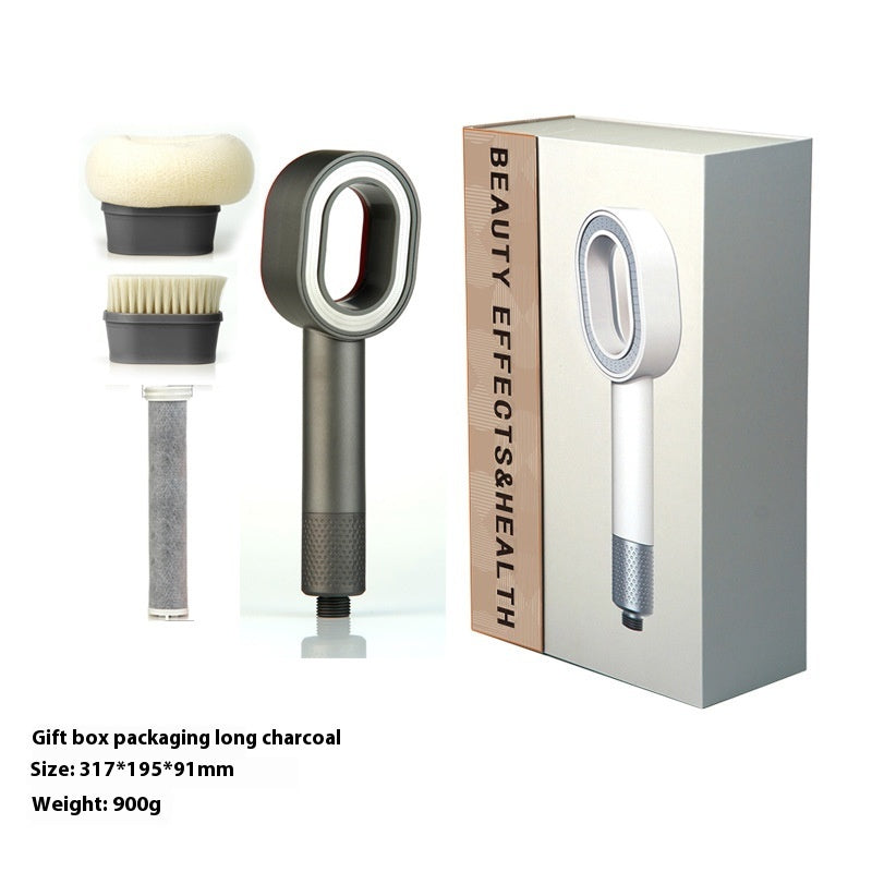 Aromatherapy Shower Head Girls Gift Box Gray Long Charcoal Gift Box