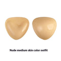 Double Sided Adhesive Sticky Bra Inserts Push Up Thick Sponge Breast Lift Pads Women Swimsuit Bikini Cup Enhancer Nude medium skin color outfit
