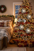 6PCS Set 3.9in Christmas Ball Ornaments Glass Hanging Ball Tree Decor Party Holiday Home Decor