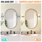 Resin Imitation Marble and Chrome Wall Sconce, Set of 2,Modern Vertical Light Fixture for Bathrooms, Hallways, and Bedrooms (Only Indoor)