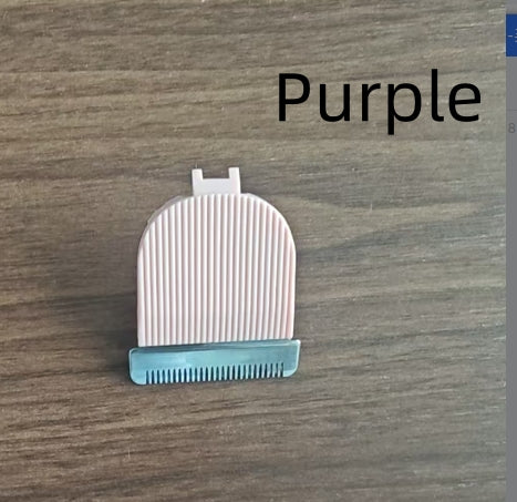 2 In 1 Hair Remover Women's Double Head Shaver Private Pubic Hair Trimmer Electric Razor Wet Dry Electric Body Hair Purple Shaver Head 1 No plug