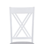 TOPMAX Rustic Minimalist Wood 5-Piece Dining Table Set with 4 X-Back Chairs for Small Places, White