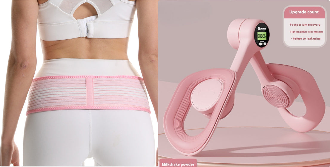 Ergonomic Thigh Trainer Thigh Trainer With Counter Adjustable Thigh With Lcd Display For Men Women Pelvic Floor Muscle Trainer Pink Counting Model set