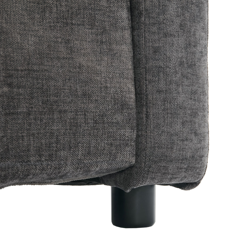 Cozy Upholstered Sofa Set Oversized Comfy Cloud Sofa Double Cushion Sofa Group Plush Cushion Sofa Couch for Living Room, Grey