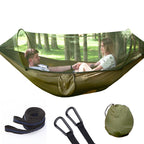 Fully Automatic Quick Opening Hammock With Mosquito Net Army green