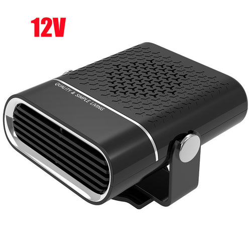 3 In 1 Car Heater Defogger Plug In Cigarette Lighter Mini Car Heater Defroster ABS Car Heaters Fan Defogger Anti-Fog Black 12V