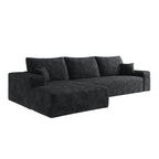 107' Cloud Sectional Couch with L-Shape Chaise,Modern Modular Sofa with Deep Seat, Upholstered Couches for Living Room Bedroom,No Assembly Required (Plush Corduroy Fabric)