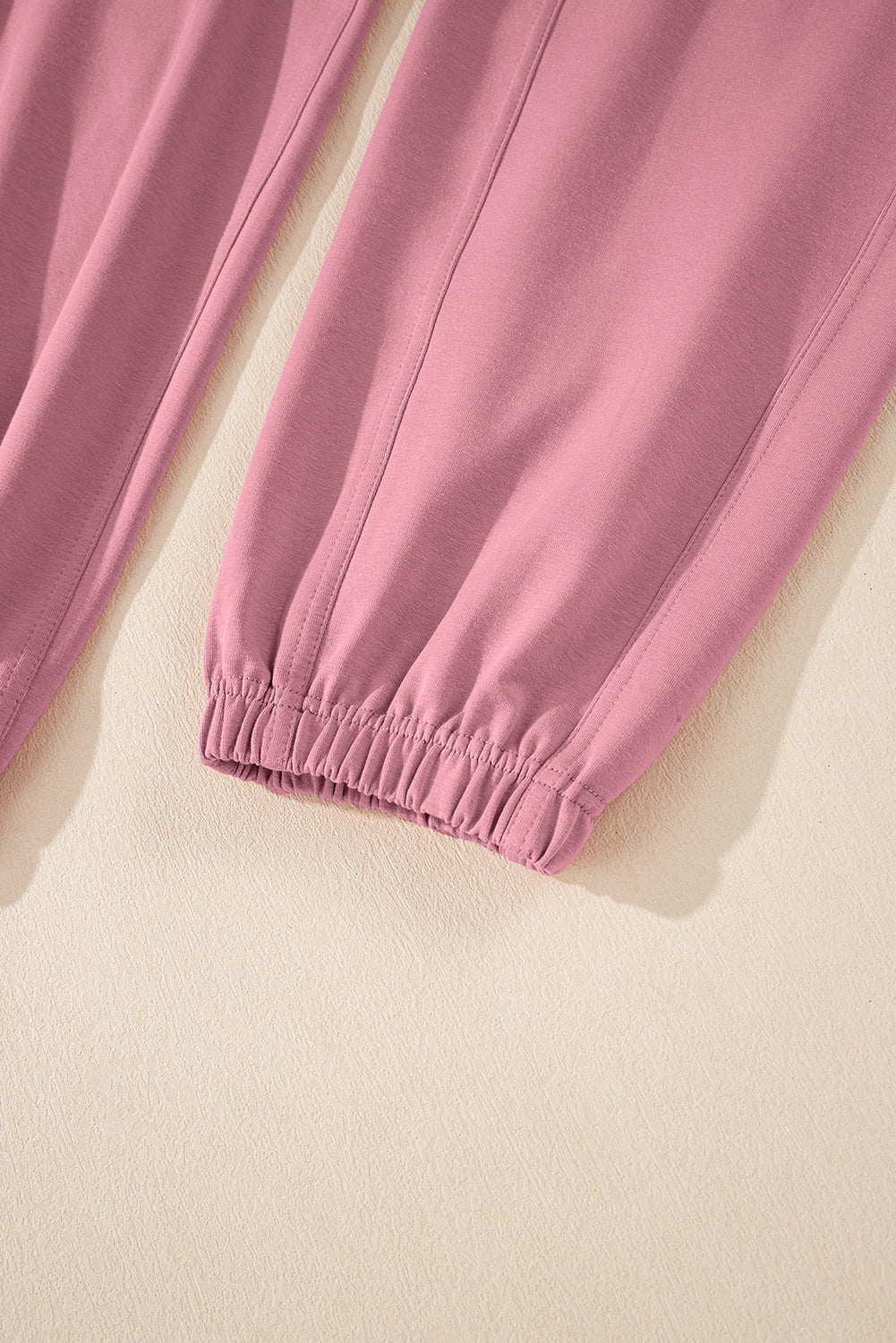 Light Pink Lace-up Elastic Waist Sleeveless Square Neck Jumpsuit- Women