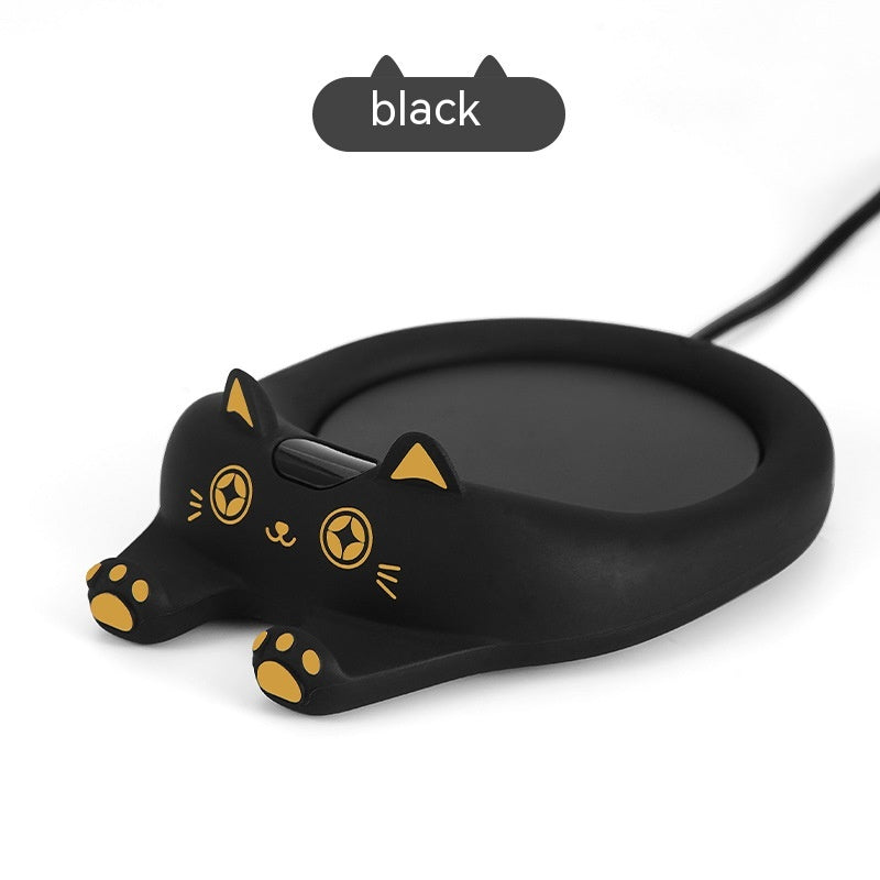 Thermal Cup Base Smart Heat Preservation Coaster Can Be Heated And Adjusted In Three Gears Black US220V