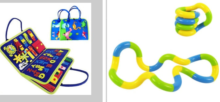 New Busy Book Children's Busy Board Dressing And Buttoning Learning Baby Early Education Preschool Sensory Learning Toy G set