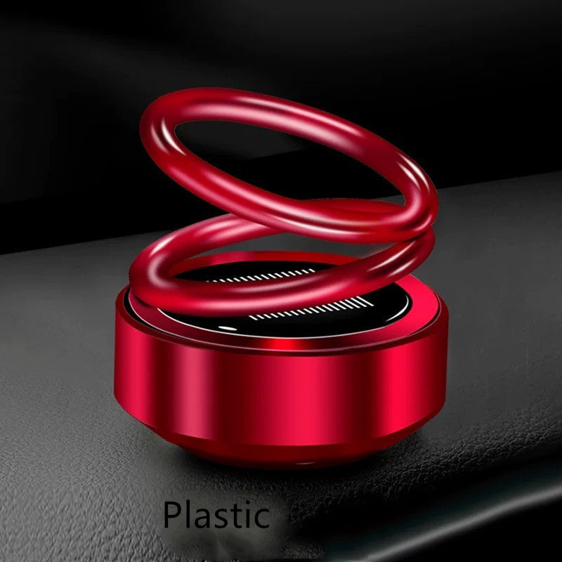 Solar Auto Rotation Car Air Freshener Perfume Seat Red plastic