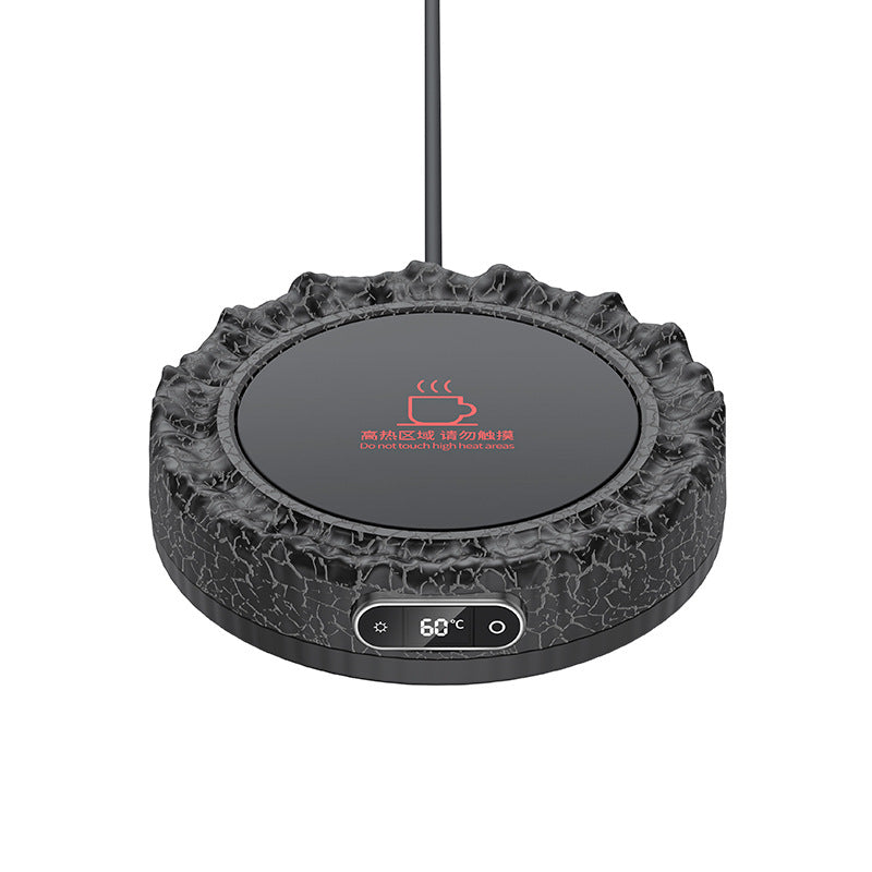 Constant Temperature Cup Warming Holder Intelligent Number Insulated Coaster VK907 Black