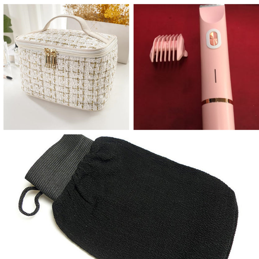 2 In 1 Hair Remover Women's Double Head Shaver Private Pubic Hair Trimmer Electric Razor Wet Dry Electric Body Hair Set5 USB