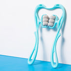 Multifunctional Manual Six-wheel Neck Massager Massage Relieve Roller Massage Tool Blue