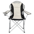 Camping Chair, Grey Iron Frame, Off-white Black White And Grey