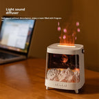 3D Starry Sky Flame Aromatherapy Machine Desktop Home Humidifier