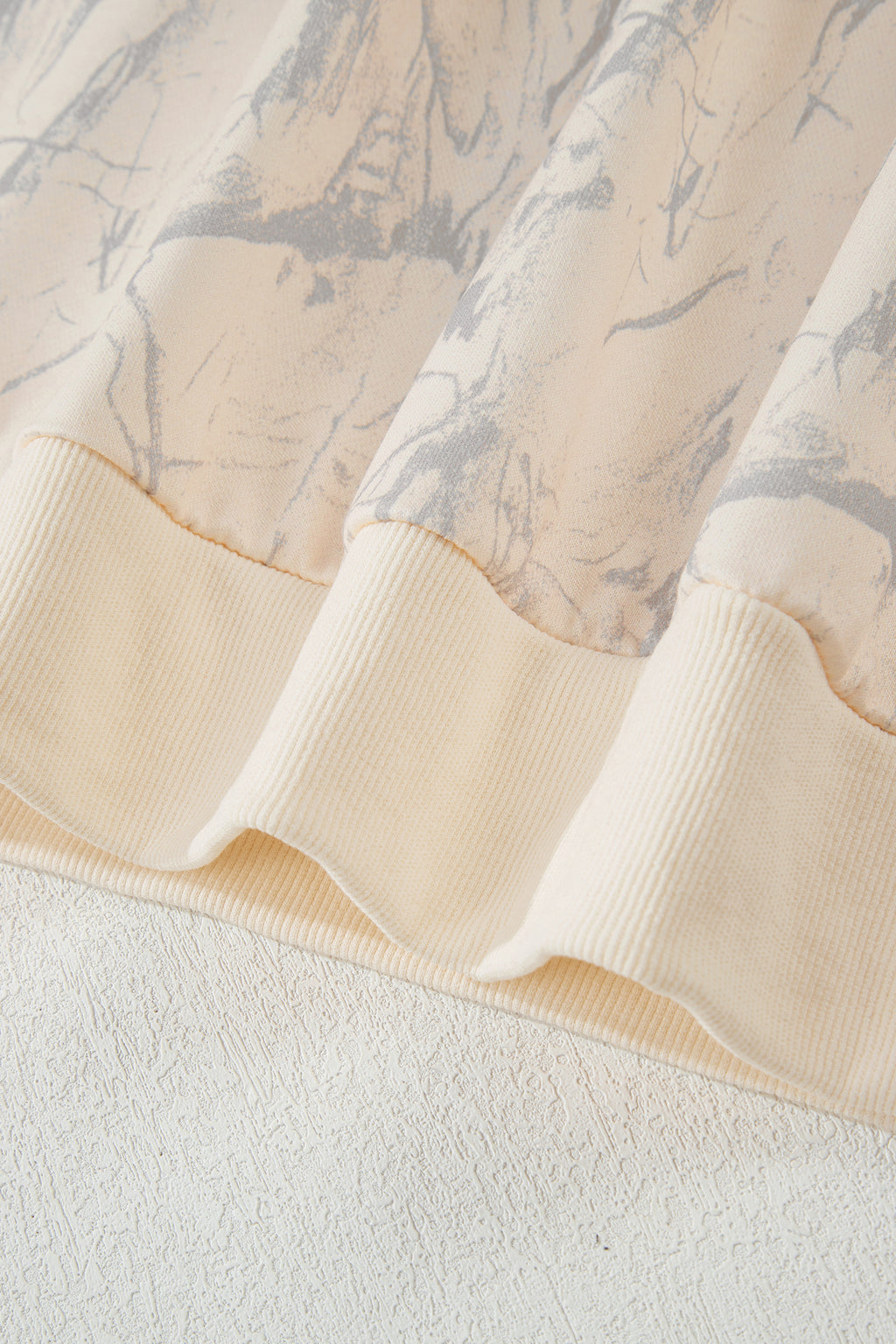 Khaki Camo Mock Neck Baggy Sweatshirt- Women