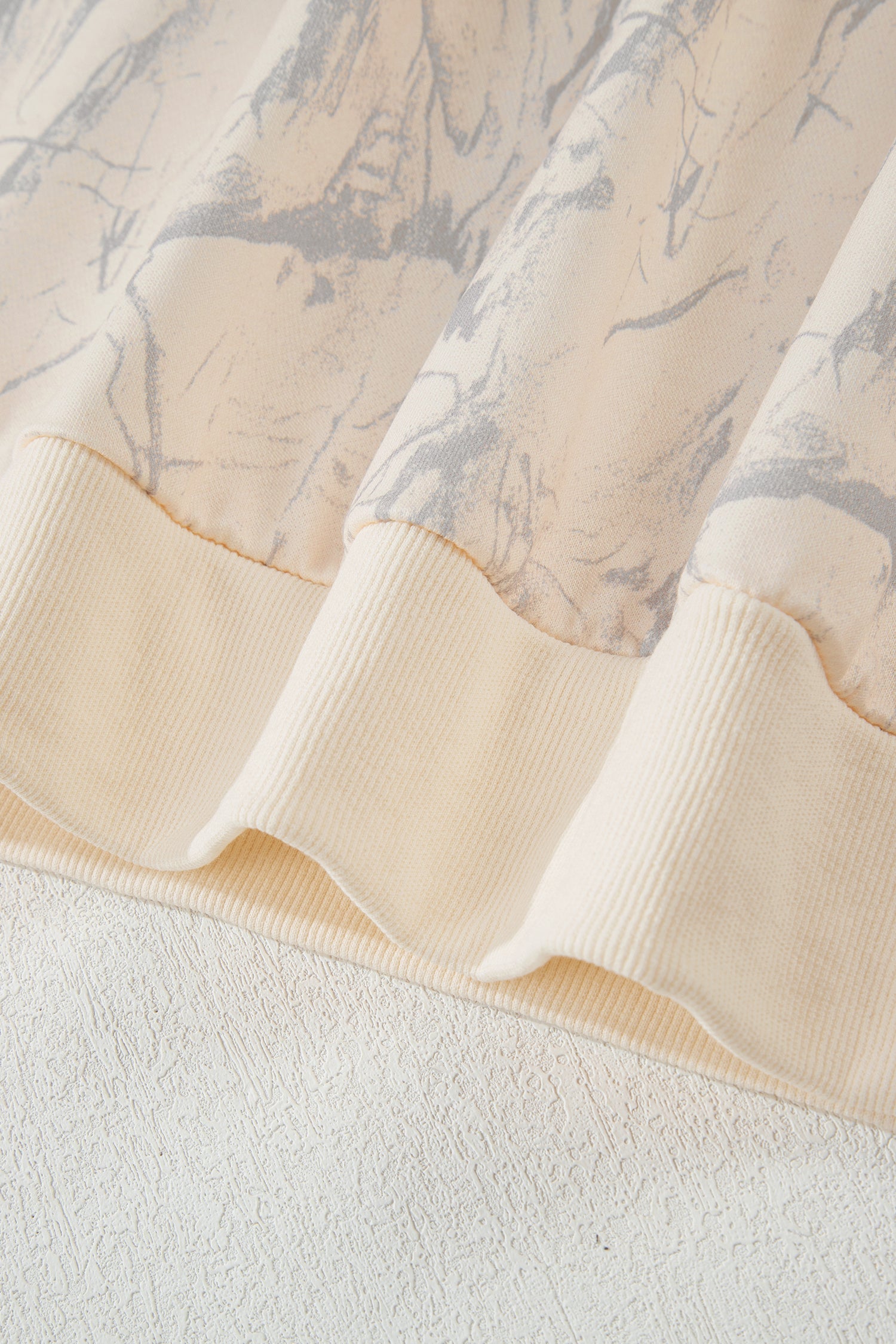 Khaki Camo Mock Neck Baggy Sweatshirt- Women