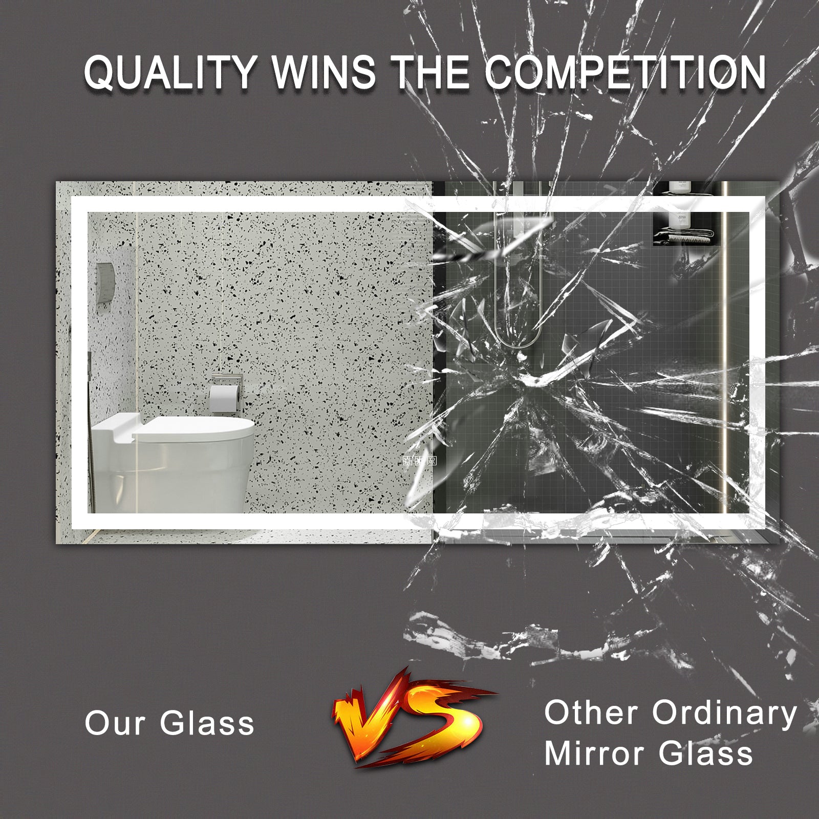 (Same as W134070942/L4004) 72'×36' LED Mirror Light Bathroom,anti-Fog & Dimming Led Bathroom Vanity Mirror